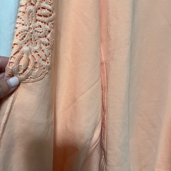 Aerie NWT Keep it Light Crochet Sweatshirt, Beach Peach Color, Best Seller! - Picture 8 of 9